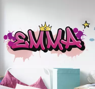Grafiti za djevojke po mjeri decal - TenStickers