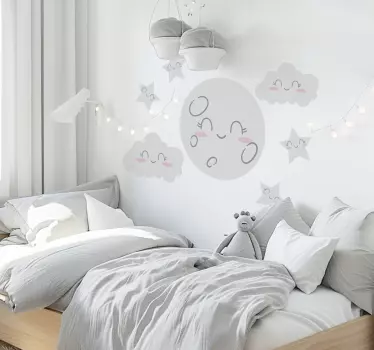 Naljepnice Prostor divne zvijezde i mjesec - TenStickers