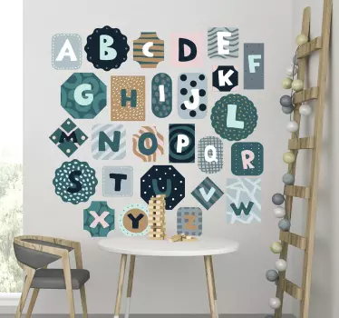 Abeceda nordijskog stila naljepnica abecede - TenStickers