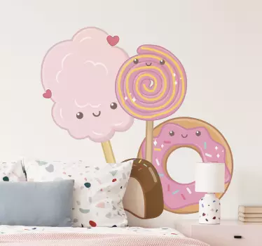 Anime slatkiši ilustracija zidna umjetnost - TenStickers