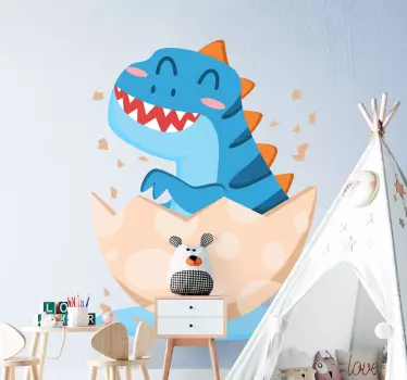 Baby dino izlazi iz naljepnice jajeta zmaja - TenStickers