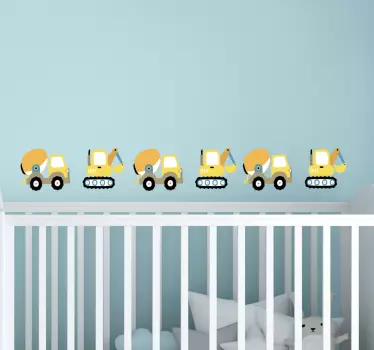 Bagger i kamioni naljepnice za zid za tinejdžerske sobe - TenStickers
