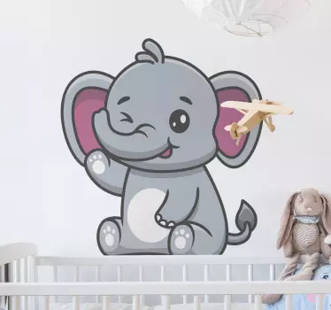 Beba slon životinjski zidni dekor - TenStickers