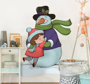 Božićni zagrljaj božićni zidni naljepnica - TenStickers