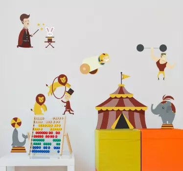 Cirkuski elementi cirkuska naljepnica - TenStickers
