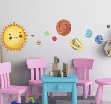 Crtić sunčevog sustava suočen je s svemirskom naljepnicom - TenStickers