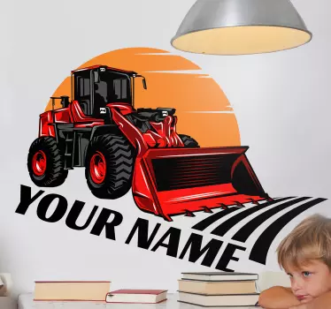 Crveni traktor, velika naljepnica po mjeri - TenStickers