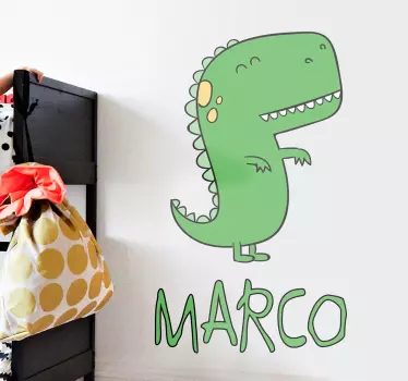 Dinosaur personaliziran naljepnicom imena - TenStickers