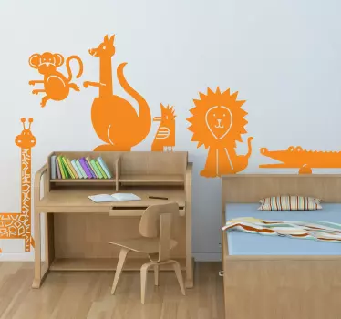 Djeca divljači životinja naljepnice - TenStickers