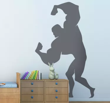 Djeca komični mišići naljepnica muških zidova - TenStickers
