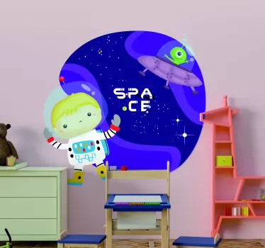 Dječak u svemirskom prostoru - TenStickers