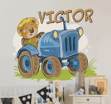 Dječja naljepnica za prilagođavanje traktora - TenStickers