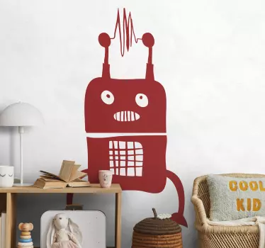 Naljepnica za djecu s razigranom robot figuricom - TenStickers