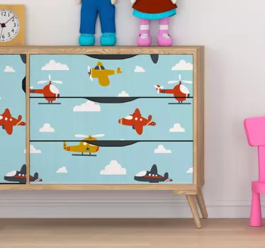 Dječje nebo i avioni naljepnica - TenStickers