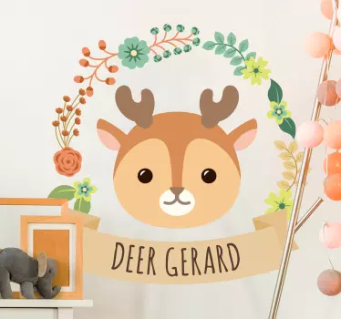 Dječji jelen crtanje ilustracija zidna umjetnost - TenStickers