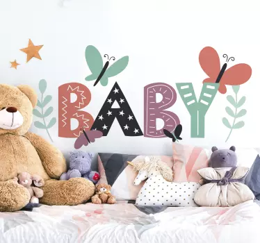 Dječji leptiri naljepnica za bebe zid - TenStickers