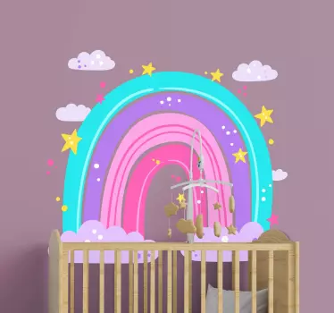 Duga sa zvijezdama ilustracija zidna naljepnica - TenStickers