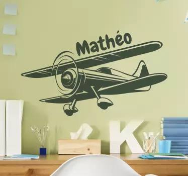 Dvokril s ilustracijom imena zidna umjetnost - TenStickers