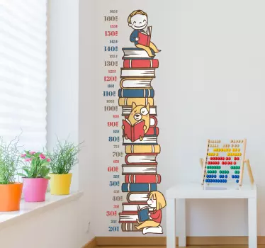 Hrpa naljepnice grafikona visine knjiga - TenStickers