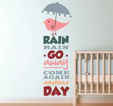Kiša otići zidna naljepnica - TenStickers