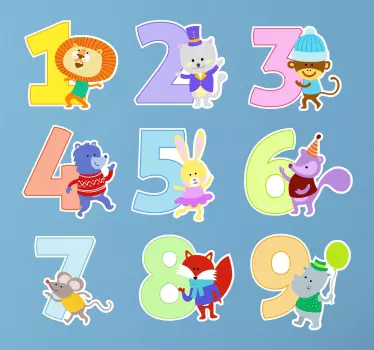 Kolekcija broja za dječje naljepnice - TenStickers