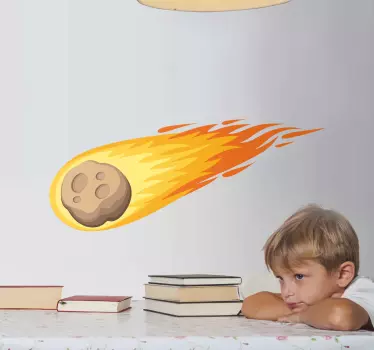 Kometa koja pada niz svemirsku naljepnicu - TenStickers