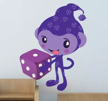 Ljubičasti elf s naljepnicama za kockice za djecu - TenStickers