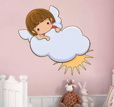 Mali anđeo na oblaku naljepnice - TenStickers