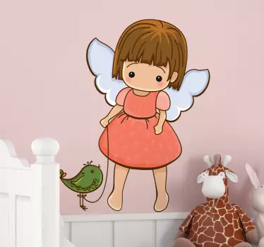 Mali anđeo s naljepnicom za ptice - TenStickers