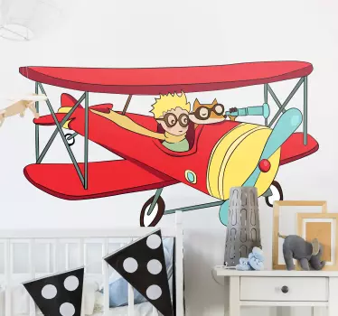 Mali princ avion bajka zid naljepnica - TenStickers