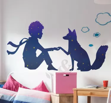 Mali princ noć bajka zid decal - TenStickers