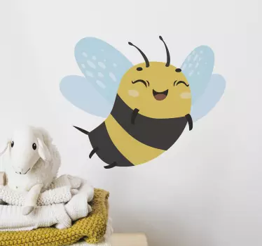 Medena pčela ilustracija zid art decal - TenStickers