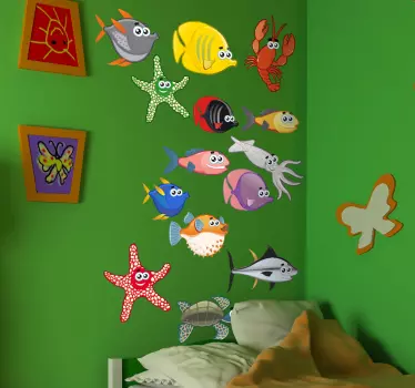 Morske stvorenja djeca naljepnice - TenStickers