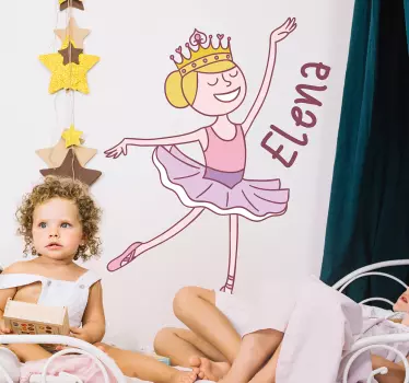 Naljepljiva plesna naljepnica balerina - TenStickers