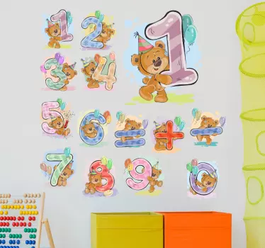 Naljepnica brojeva zidova - TenStickers