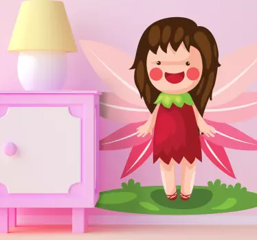 Naljepnica ružičasta vilinska figura - TenStickers