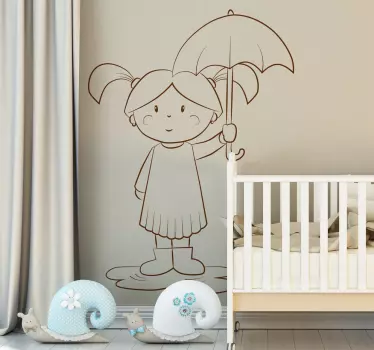 Naljepnica djevojčica u pudlici - TenStickers