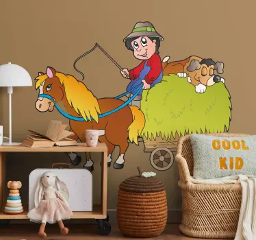 Naljepnica farmer i konjska djeca - TenStickers