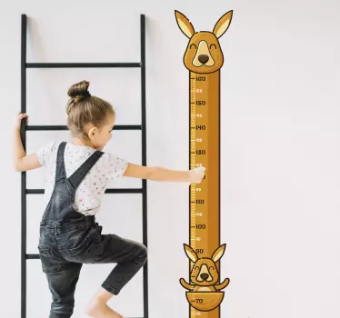 Naljepnica grafikona visine kengurua visine - TenStickers