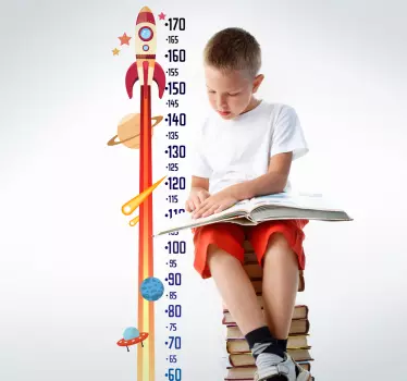 Naljepnica grafikona visine raketa - TenStickers