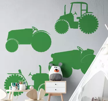 Naljepnica igračaka u paketu silueta traktora - TenStickers