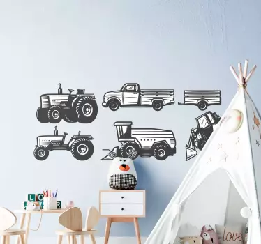 Naljepnica igračaka za traktor za crtanje - TenStickers