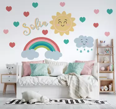 Naljepnice Ilustracije sretan izlazak sunca - TenStickers