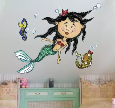 Naljepnica ispod morske sirene - TenStickers