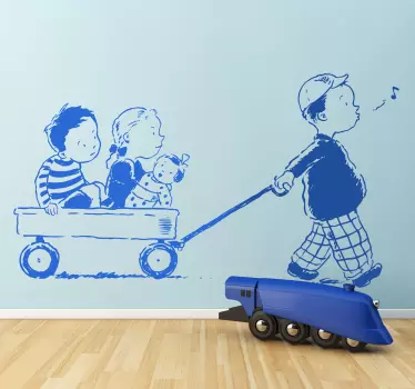 Naljepnica mali brat i sestra djeca - TenStickers