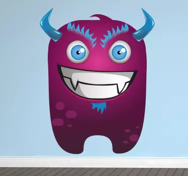 Naljepnica maliciozna ljubičasta čudovišta djeca - TenStickers