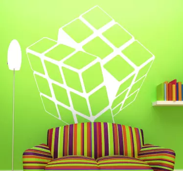 Naljepnica na kocki jednobojna rubik - TenStickers