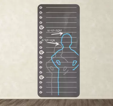 Naljepnica na tablici mjere visine - TenStickers