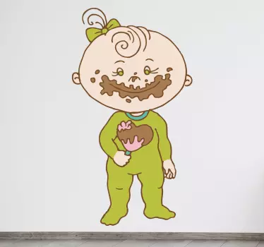 Naljepnica na zidu za djecu čokoladna lizalica - TenStickers