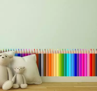 Naljepnica obrub zidne olovke u boji - TenStickers